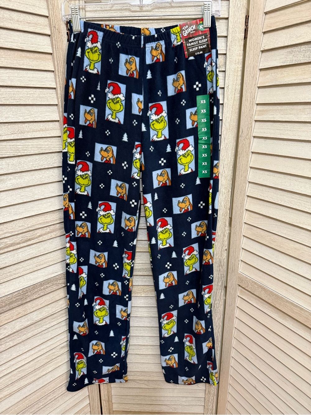The Grinch Women's Navy Blue Holiday Sleep Pants - The Grinch